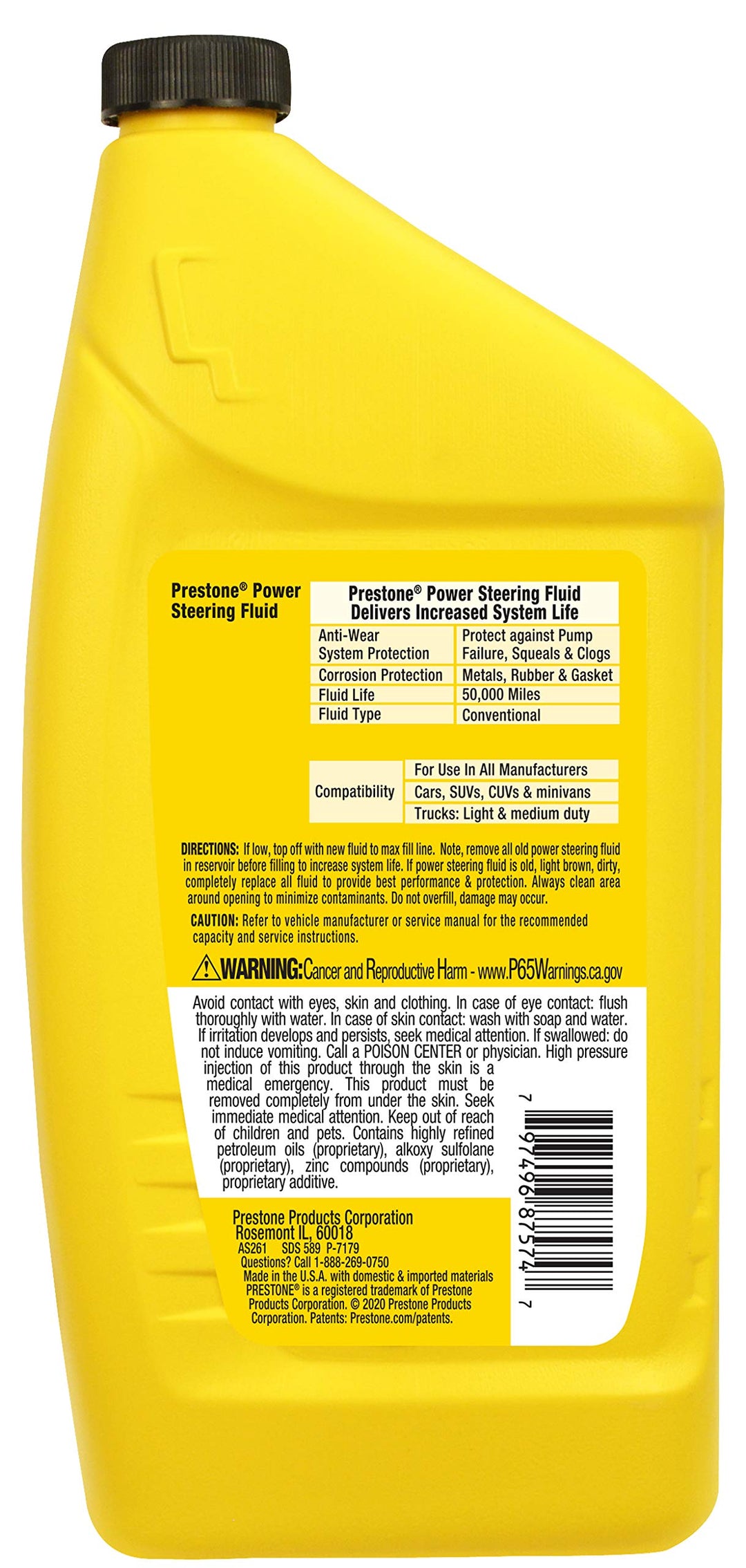 Prestone AS261 Power Steering Fluid - 32 oz.