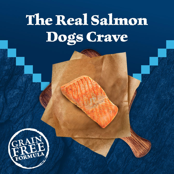 Wilderness Adult High-Protein Dry Dog Food with Real Salmon, Grain-Free, Made in the USA with Natural Ingredients, Salmon, 24-lb Bag