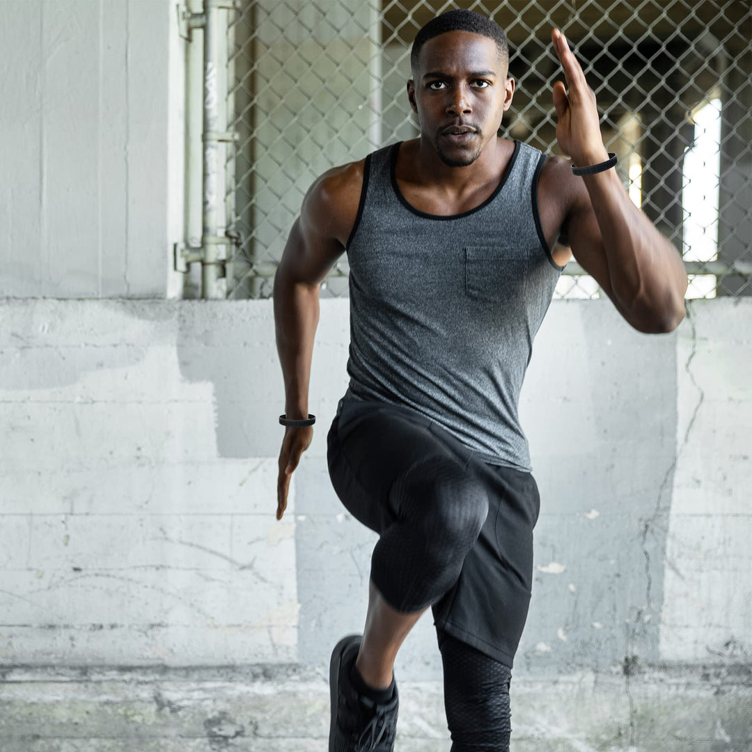 Nothing is Impossible, Exceed Your Own Expectations Motivational Silicone Wristbands, Rubberband Bracelets for Fitness, Workouts, Exercise, Basketball (Black & White 4 Pack (2 Each))