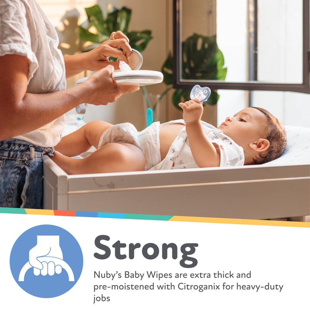 Dr. Talbot's Soothing Baby Wipes with Natural Ingredients, Chamomile, Aloe, and Citroganix, Fragrance Free, Extra Thick, 64 Count