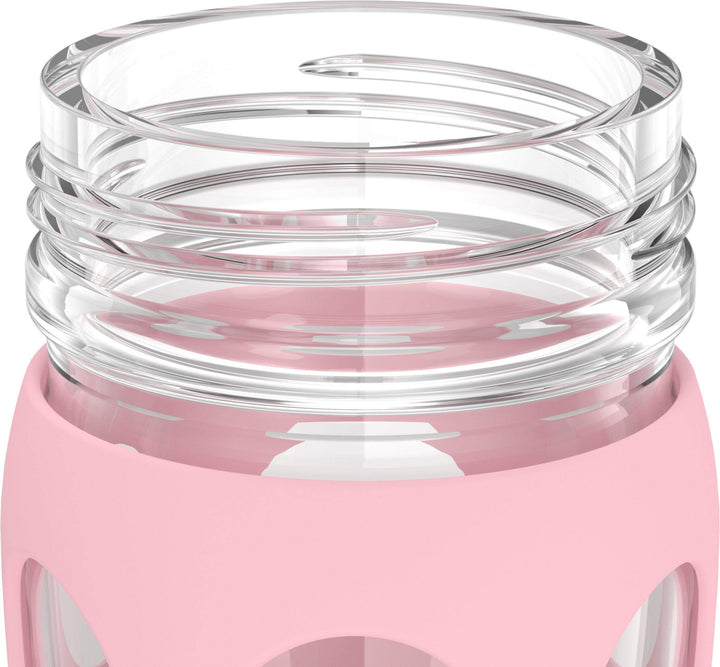 22-Ounce Glass Water Bottle with Active Flip Cap and Protective Silicone Sleeve, Desert Rose