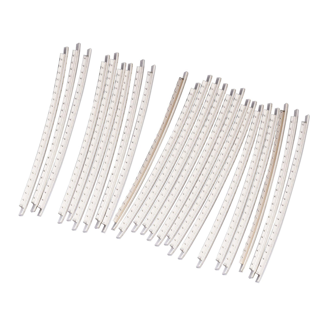 Stainless Steel 2.9mm Guitar Fret Wires 24 Frets Fretwire Set for Fender Strat Tele Electric Guitar Bass, Chrome