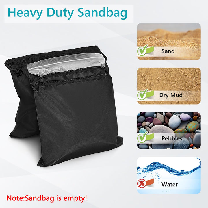 Sandbag Photography Weight Bags for Video Stand,4 Packs (Black)