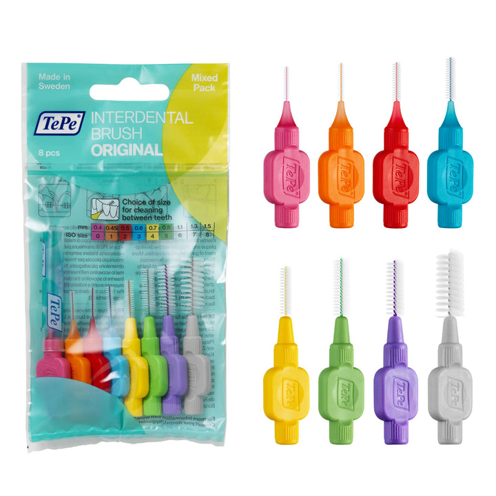 Interdental Brush Original, Soft Dental Brush for Teeth Cleaning, Mixed Pack