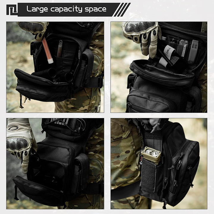 Drop Leg Bag for Men Women Military Tactical Thigh Pack Pouch Multifunctional Tactical Package Outdoor Hiking Thigh Bag
