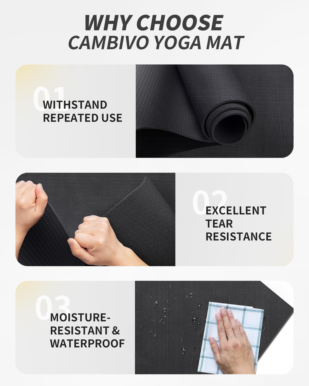 Yoga Mat for Women and Men, Extra Long and Wide Exercise Mat(84 x 30 x 1/4 inch), Large Non Slip Workout Mat for Yoga, Pilates, Fitness, Barefoot Workouts, Home Gym Studio