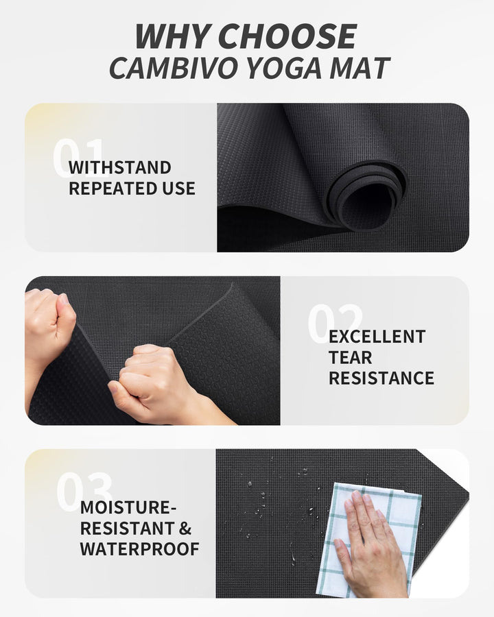 Yoga Mat for Women and Men, Extra Long and Wide Exercise Mat(84 x 30 x 1/4 inch), Large Non Slip Workout Mat for Yoga, Pilates, Fitness, Barefoot Workouts, Home Gym Studio