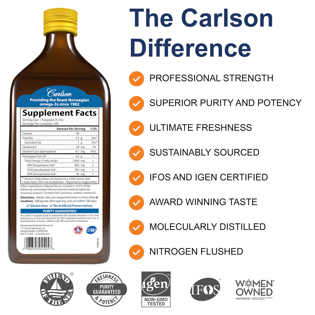 - The Very Finest Fish Oil, 1600 mg Omega-3s, Liquid Supplement, Norwegian, Wild-Caught, Sustainably Sourced , Lemon, 16.9 Fl Oz