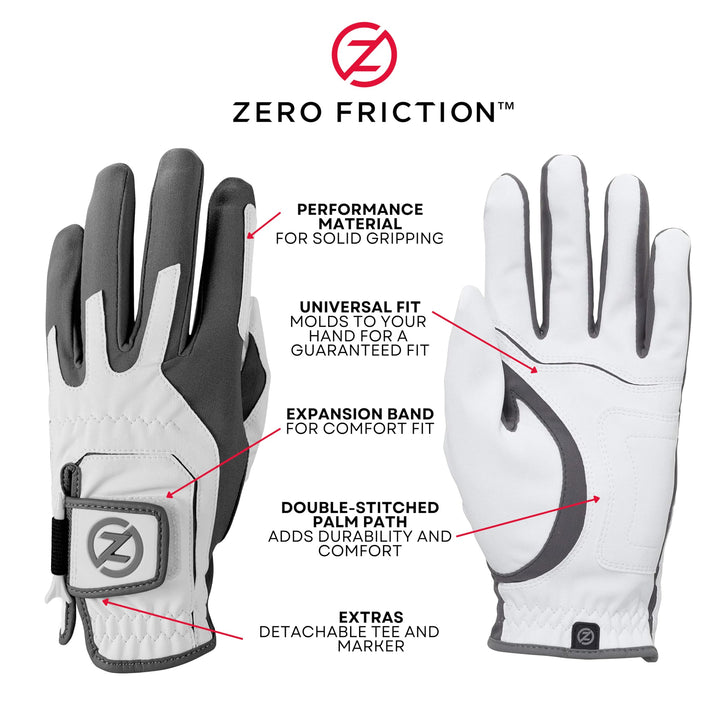 Stryker Performance Golf Glove, White, Universal-Fit