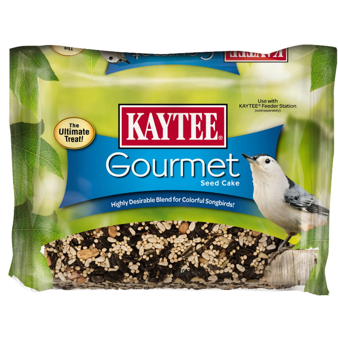 Wild Bird Gourmet Seed Cake For Cardinals, Chickadees, Juncos, Titmice, Woodpeckers and More, 2 Pounds