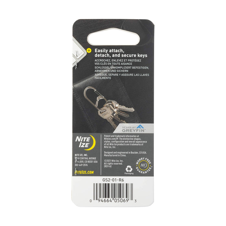 GS2-01-R6 G-Series Dual Chamber Carabiner, Size #2 1-Pack, Black