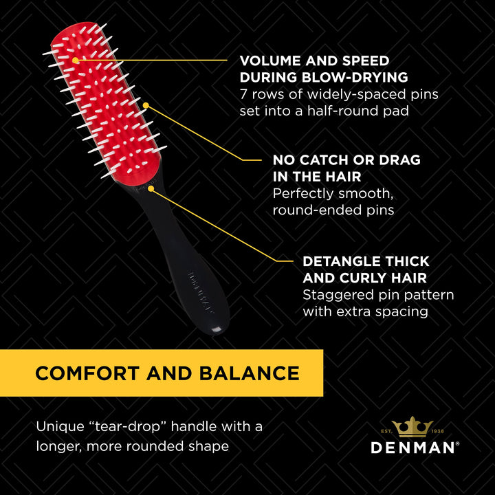 Classic Styling Brush with Free Flow Wide Spaced Pins