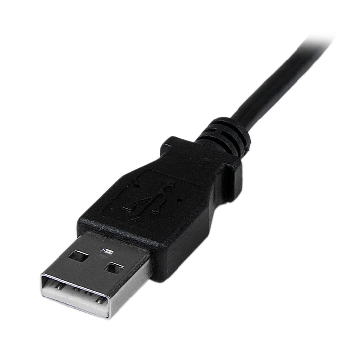 Down Angle Mini USB Cable - 2m - Black - USB A to Mini USB B - USB to Mini USB Cable - Mini USB Charger - USB A to Mini B (USBAMB2MD)