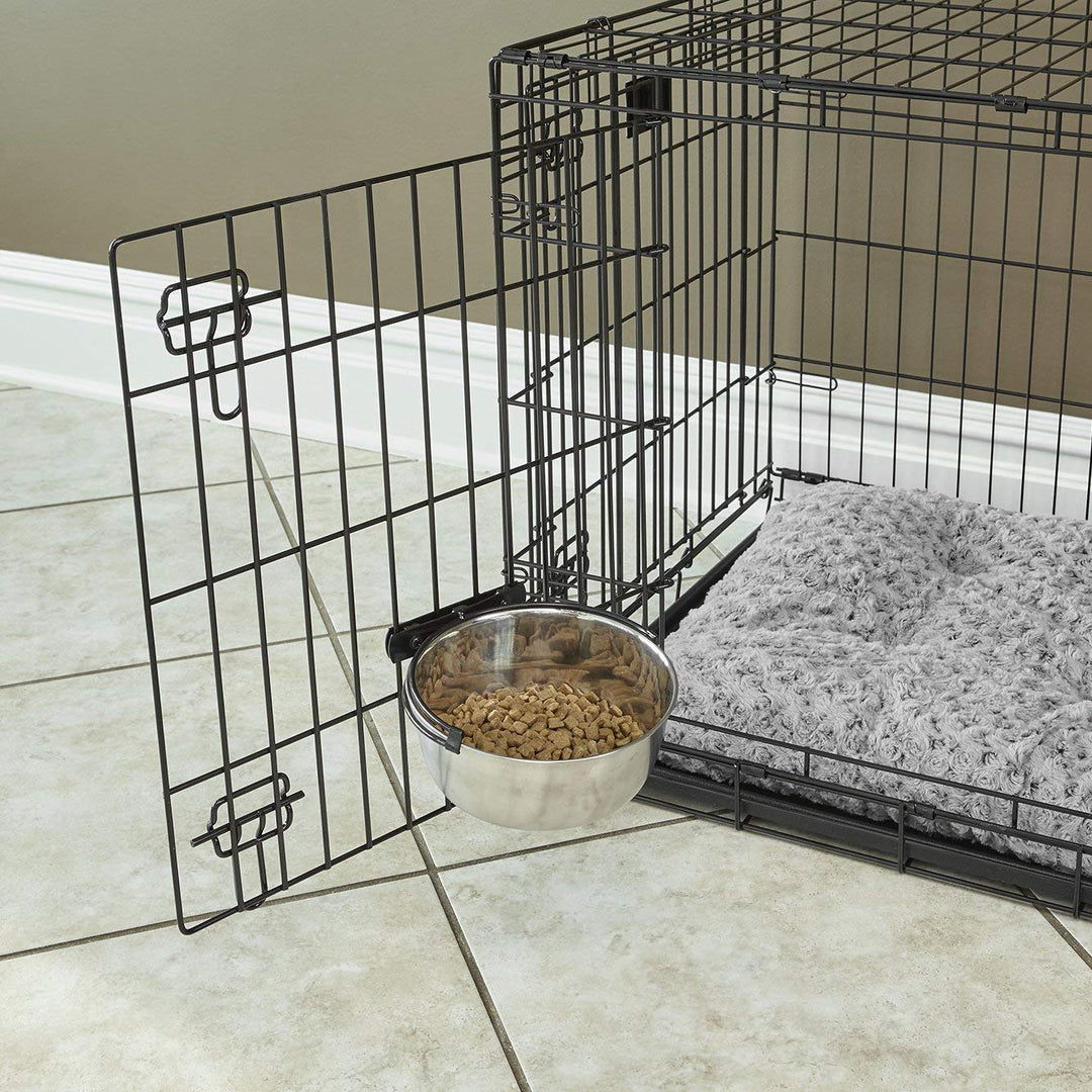 Snap'y Fit Stainless Steel Food Bowl/Pet Bowl, 1 qt. for Dogs & Cats