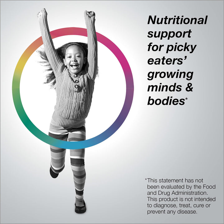 Multivitamins for Kids, Vitamin B, Zinc & Iron, Prebiotics, Nutri Stars Provides Brain & Nervous System Support, Pineapple Orange, 120 Chewable Tablets