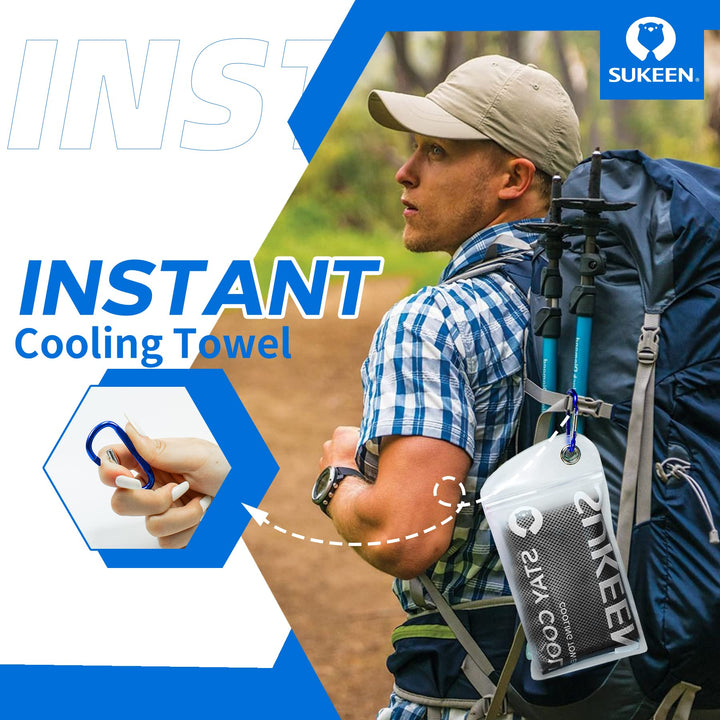 Cooling Towel Instant Evaporative Cooling,Snap Cooling Towel for Sports,Yoga,Golf,Gym,Neck,Workout and More(40”x 12”)