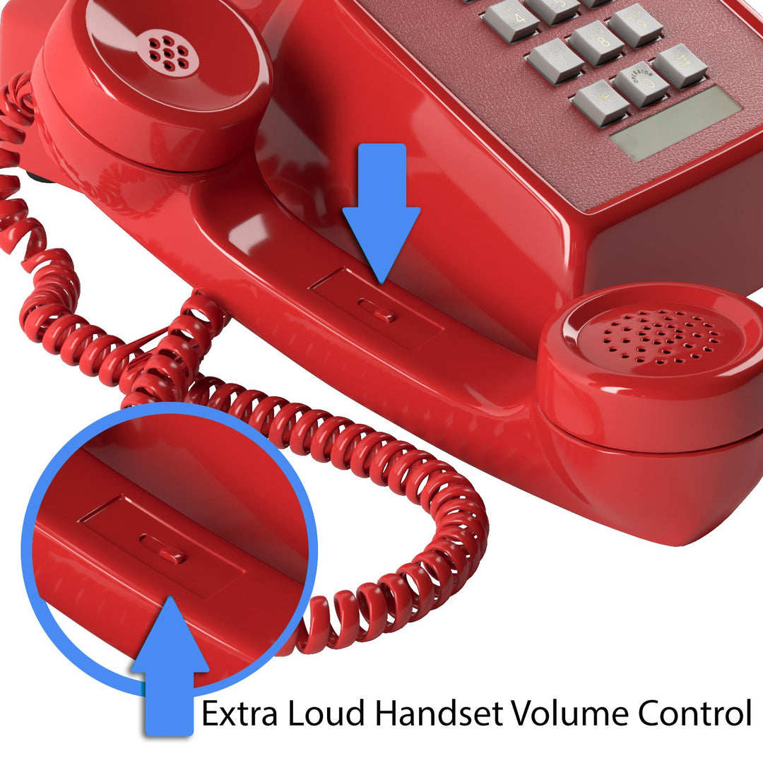 Classic Corded Phone for Hearing Impaired Telephone for Seniors with Extra Loud Ringer (Ash)