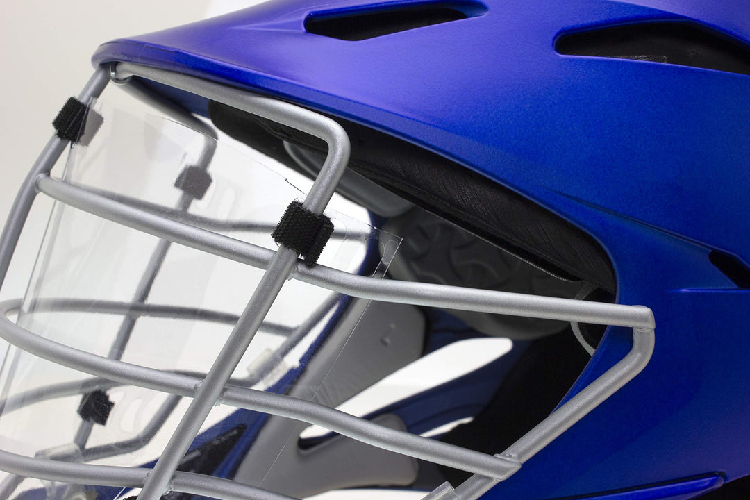 Splash Shield for Lacrosse Helmet Facemask, Improves Hygiene and Protects from Coughs, Sneezes, Spit and Sweat, Clear Non-Tinted for Easy Visibility, Set of 3 (LXSPLSH)