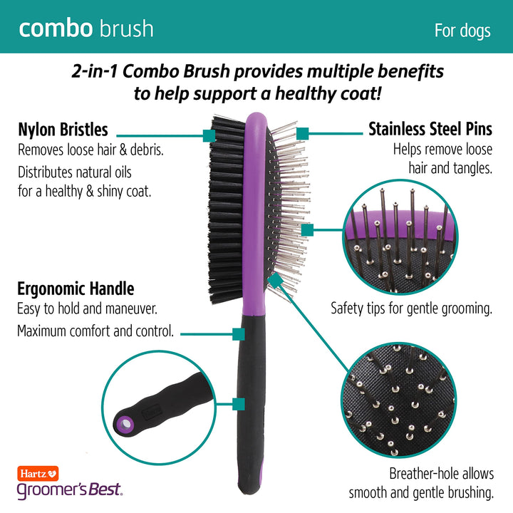 Groomer's Best Combo Dog Brush, Multi-Colored