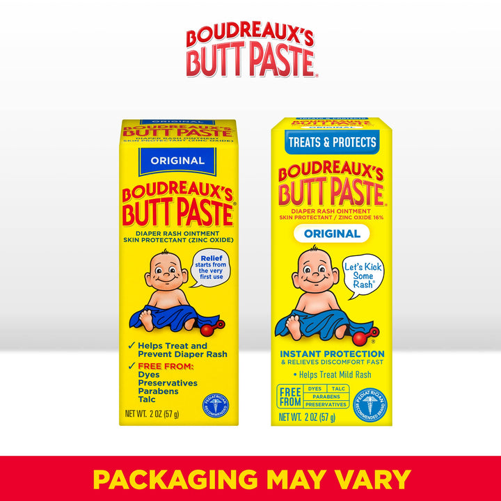 Boudreaux's Butt Paste Original Diaper Rash Cream, 2 Ounce (Pack of 3)