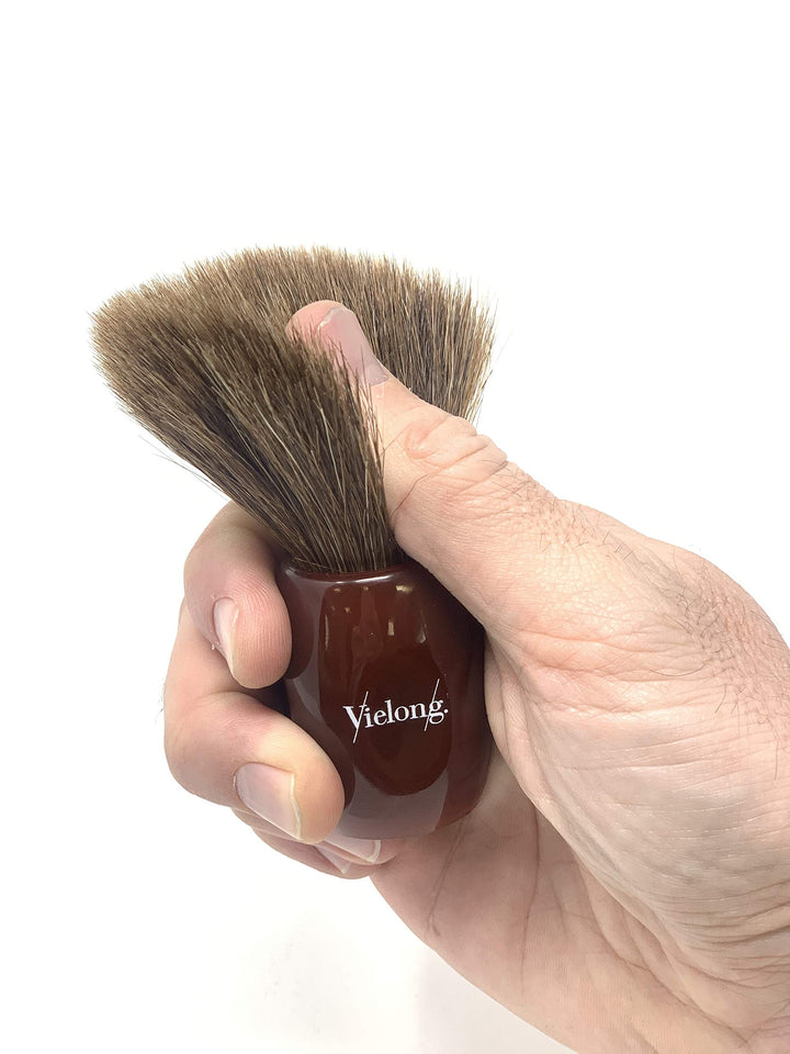 Vie-Long 12705 Horse Hair Shaving Brush, Red Acrylic Handle