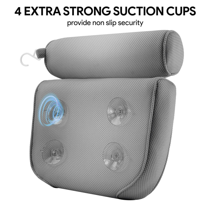 Comfort Bath Pillow for Tub, Bath Pillow for Neck Back Support with Strong Suction Cups & Hook, Soft Bath Pillow for Luxury Bath, Hot Tub Bathtub Pillow Made with Soft Mesh, Great Gift for Wife