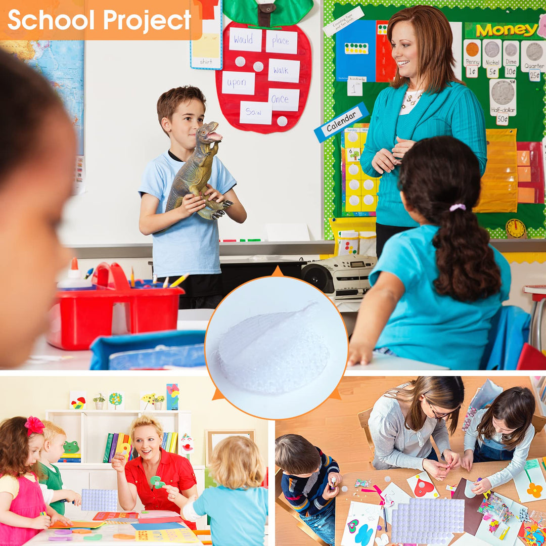 Self Adhesive Dots, 1056pcs(528 Pairs) 0.59” Diameter White Sticky dots, Hook & Loop dots with Strong Adhesive, Sticky Back Tapes 15mm for Classroom, Office, Home