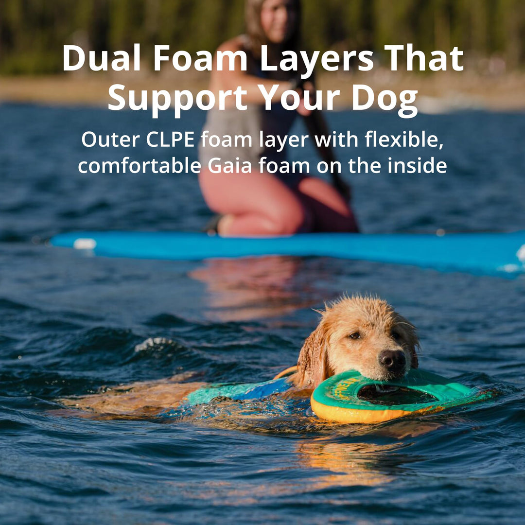 , Float Coat, Dog Life Jacket, Swimming Safety Vest with Handle, Wave Orange, Large