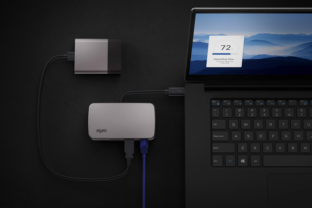 Thunderbolt 3 Mini Dock - with Built-In Thunderbolt Cable, 40 GB/s, Dual 4K Support, USB 3.1 Gen 1, Gigabit Ethernet