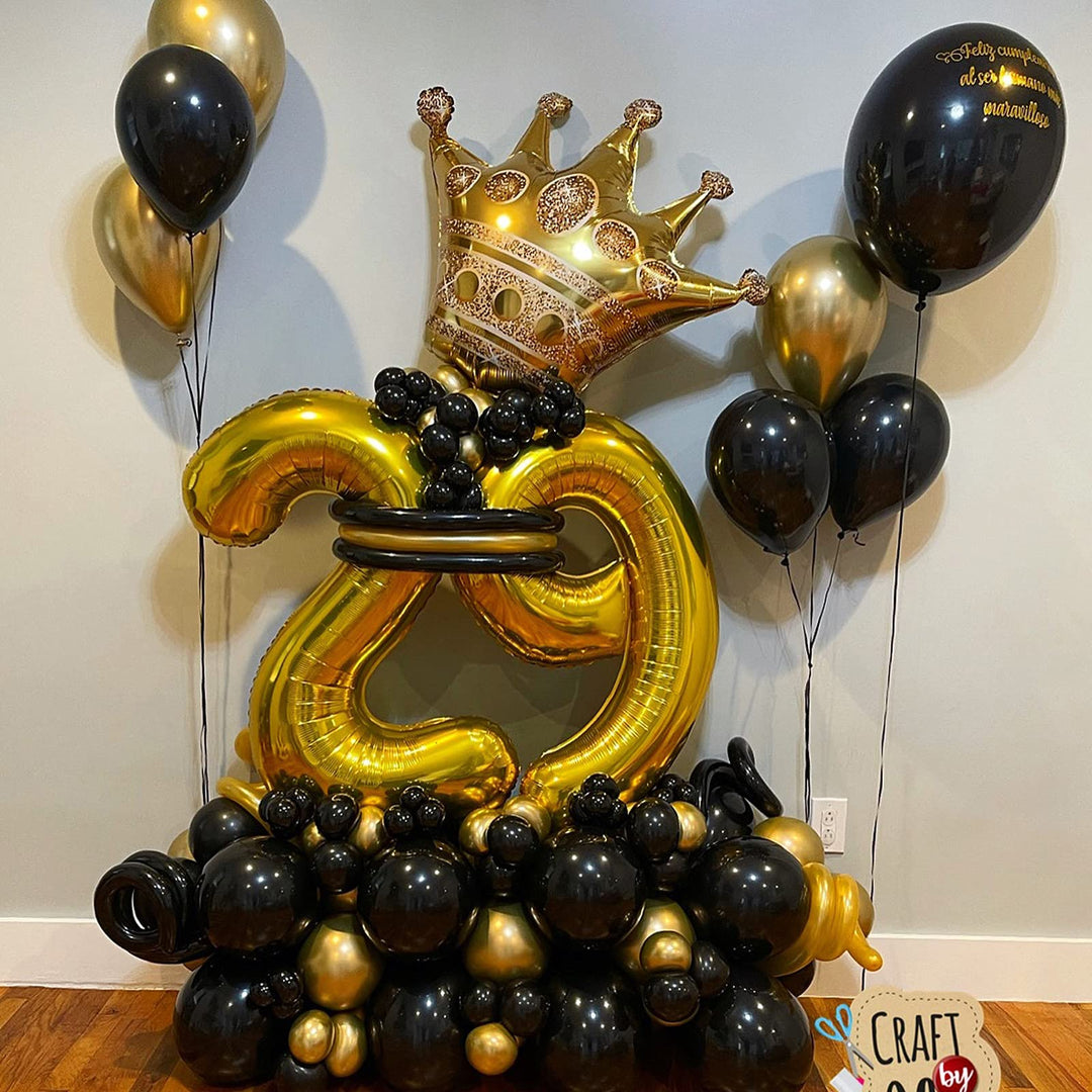 40 Inch Gold Digit Helium Foil Birthday Party Balloons Number 2
