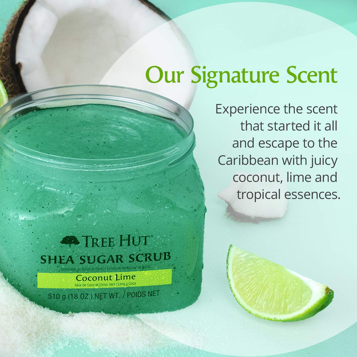Shea Sugar Scrub, Coconut Lime, 18 Ounce (Pack of 3)