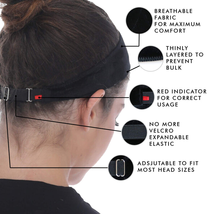 Wig Grip Headbands For Women- Adjustable To Custom Fit Your Head - Velvet Comfort - Wig Bands No Slip Breathable Lightweight Material For All Day Wear! Keep Wig Comfortably Secured