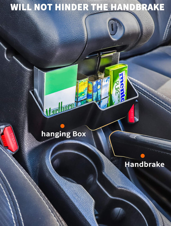JK Center Console Hanging Storage Box, Armrest Organizer Tray for 2011-2018 Jeep Wrangler JK JKU 2/4 Door, Interior Accessories, Patented Design, Black, 1 PCs