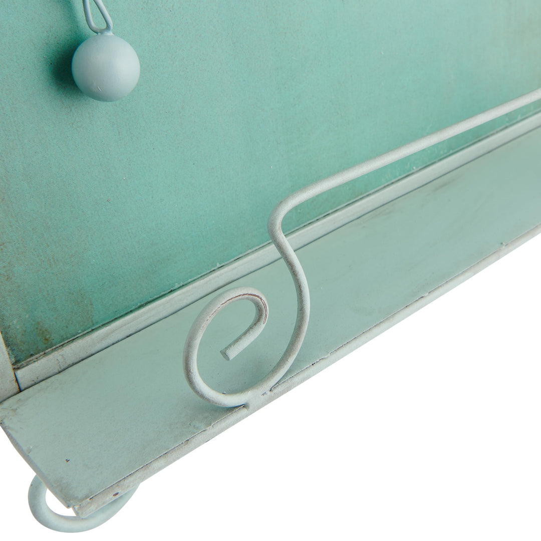 Metal Cookbook Holder, Aqua