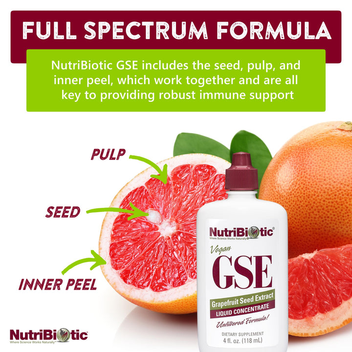 – GSE, 4 Oz Liquid | The Original Grapefruit Seed Extract Premium Concentrate with Bioflavonoids | Vegan, Gluten Free, Non-GMO