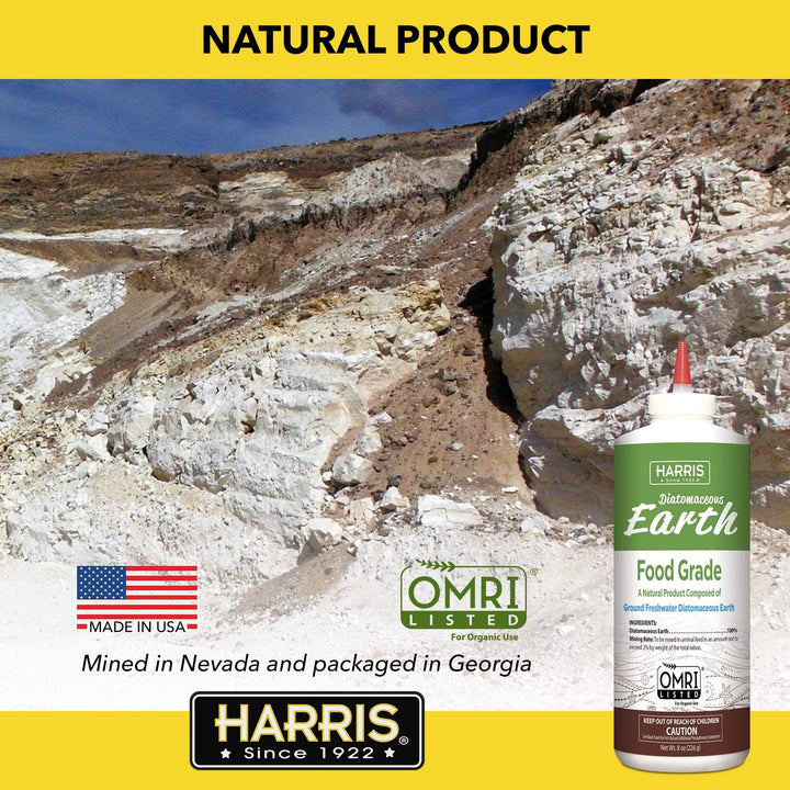 Diatomaceous Earth Food Grade, Half Pound with Easy Application Puffer Tip