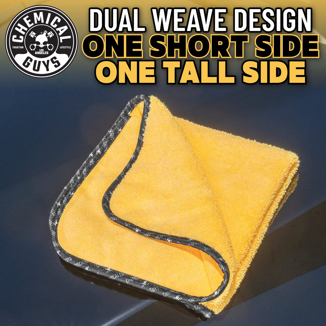 MIC 506 03 Professional Grade Premium Microfiber Towels, Gold (16 Inch x 16 Inch) (Pack of 3) - Safe for Car Wash, Home Cleaning & Pet Drying Cloths