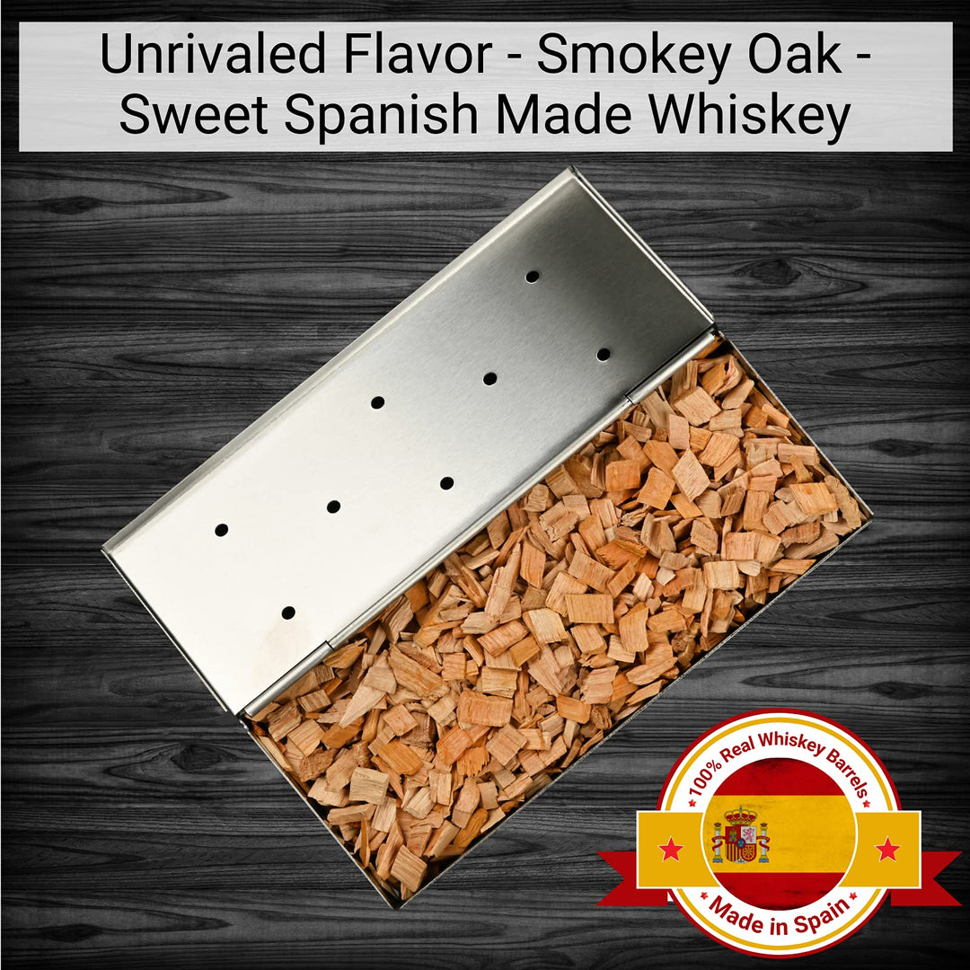 05042BC Whiskey Smoking Chips | Old Oak Barrel Wood Smoker Chips | Made from Genuine Whiskey Barrels | Gourmet Flavor | 12.7 Ounces