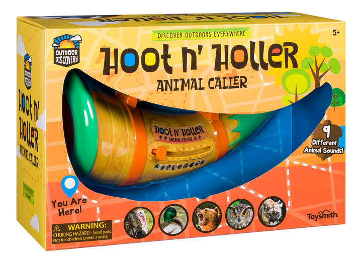 Outdoor Discovery, Hoot-N-Hollar Animal Caller, 9 Horn With 9 Animal Sounds, For Boys & Girls Ages 5+