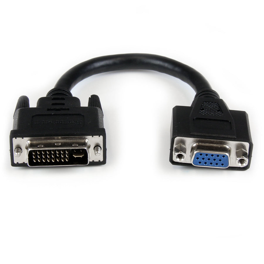 8in DVI to VGA Cable Adapter - DVI-I Male to VGA Female Dongle Adapter (DVIVGAMF8IN)