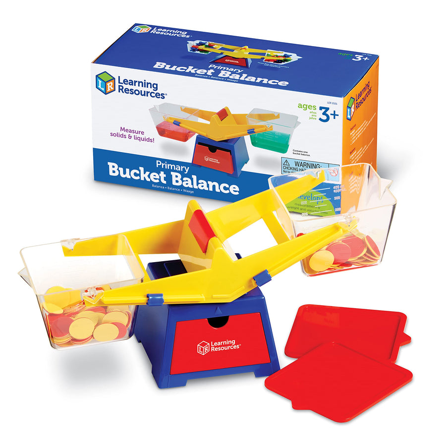 Primary Bucket Balance Teaching Scale - 1 Piece, Ages 3+, Math for Preschoolers, Classroom Balance Scale, Balance Scale for Kids, Science for Kids,Back to School Supplies