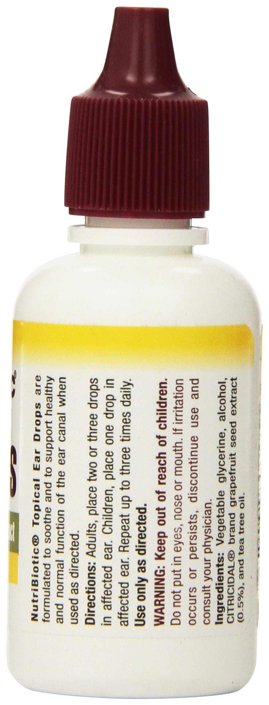 – Ear Drops, 1 Fl Oz | Gentle & Soothing Ear Support with Grapefruit Seed Extract & Tea Tree Oil | Vegan | Non-Medicated | Made without GMOs & Gluten