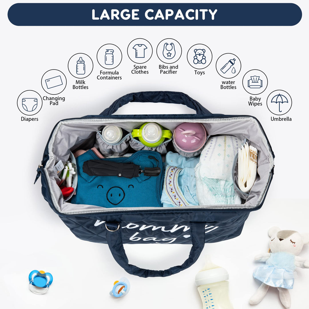 Mommy Bag for Hospital, Mom Bag Diaper Bag Tote, Mommy Hospital Bag, Maternity Bag for Hospital, Baby Shower Momma Diaper Bag