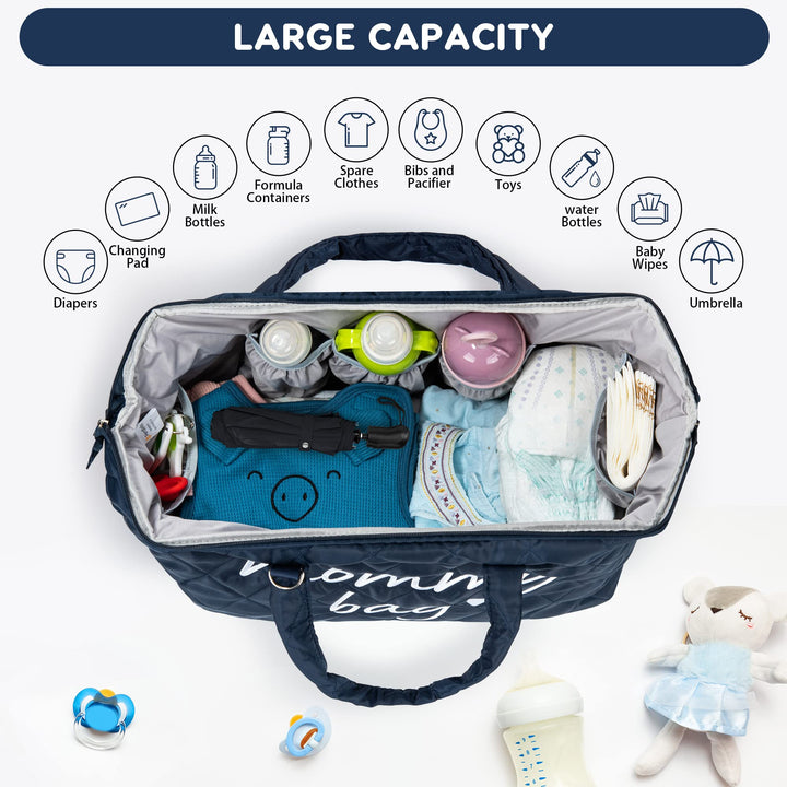 Mommy Bag for Hospital, Mom Bag Diaper Bag Tote, Mommy Hospital Bag, Maternity Bag for Hospital, Baby Shower Momma Diaper Bag