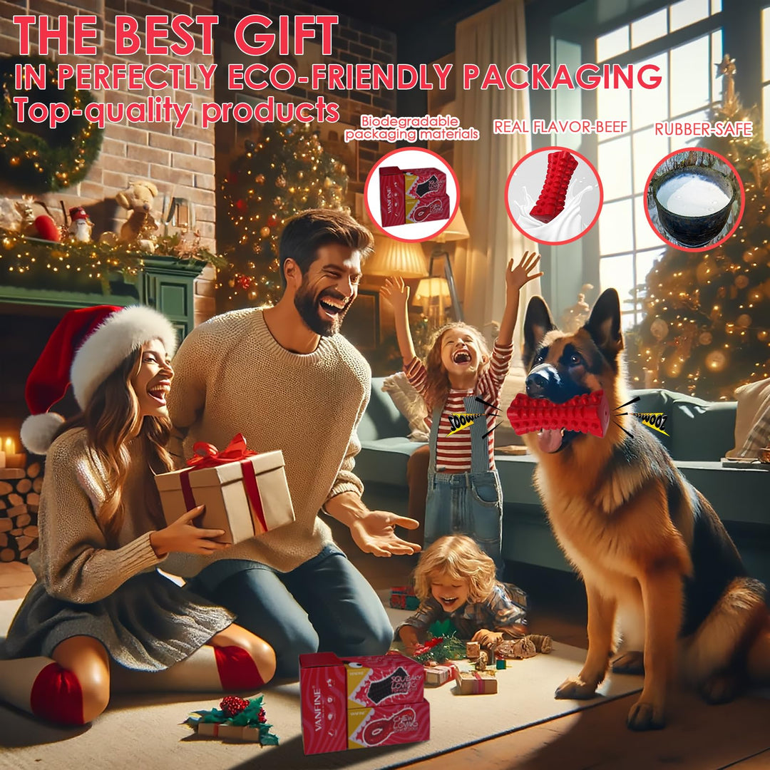 Indestructible Squeaky Dog Toy – Tough Rubber Chew Toy for Aggressive Large Dogs, Durable and Safe for Interactive Play