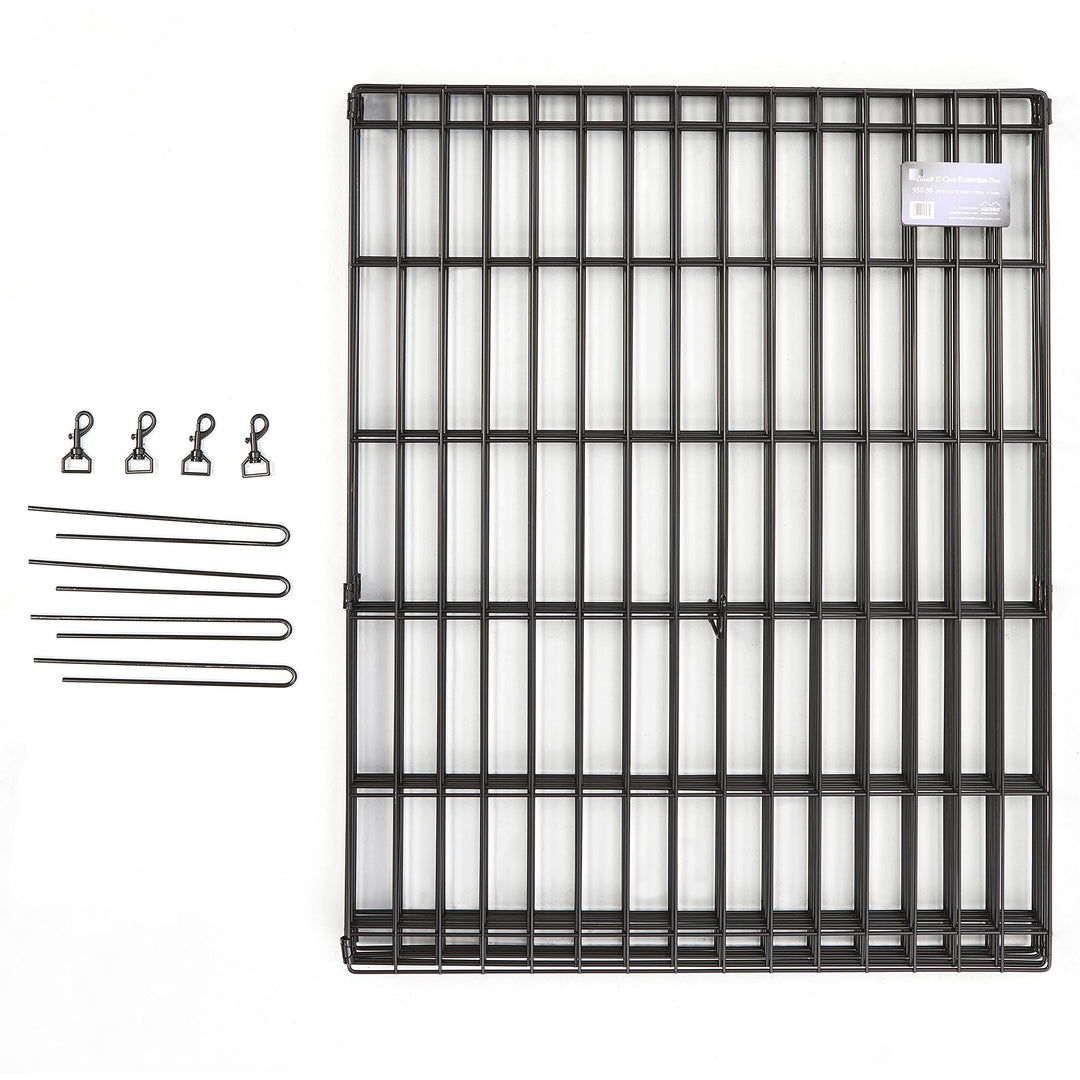 Dog Exercise Pen & Playpen, 24 W x 48 H, with Door, Black