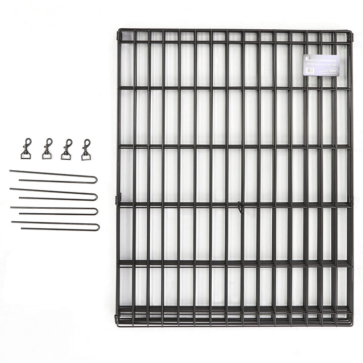 Dog Exercise Pen & Playpen, 24 W x 48 H, with Door, Black