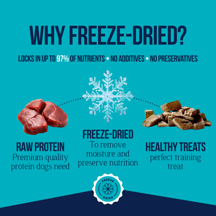 Single Ingredient Freeze Dried Raw Dog Treats, Beef Liver, 21 Ounce Value Size Resealable Tub, Training Treats or Meal Topper for All Size Dogs, High Protein, Grain-Free, Gluten-Free