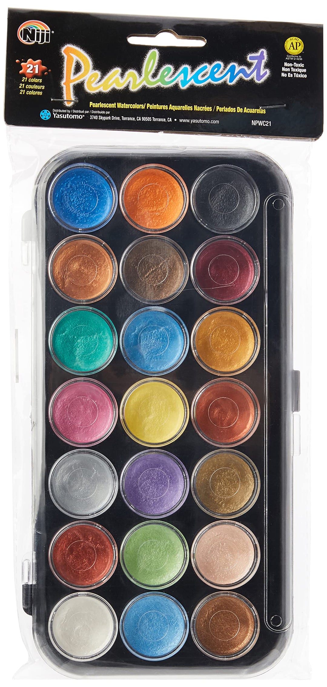 NPWC21 Pearlescent Watercolor Set, 21-Colors