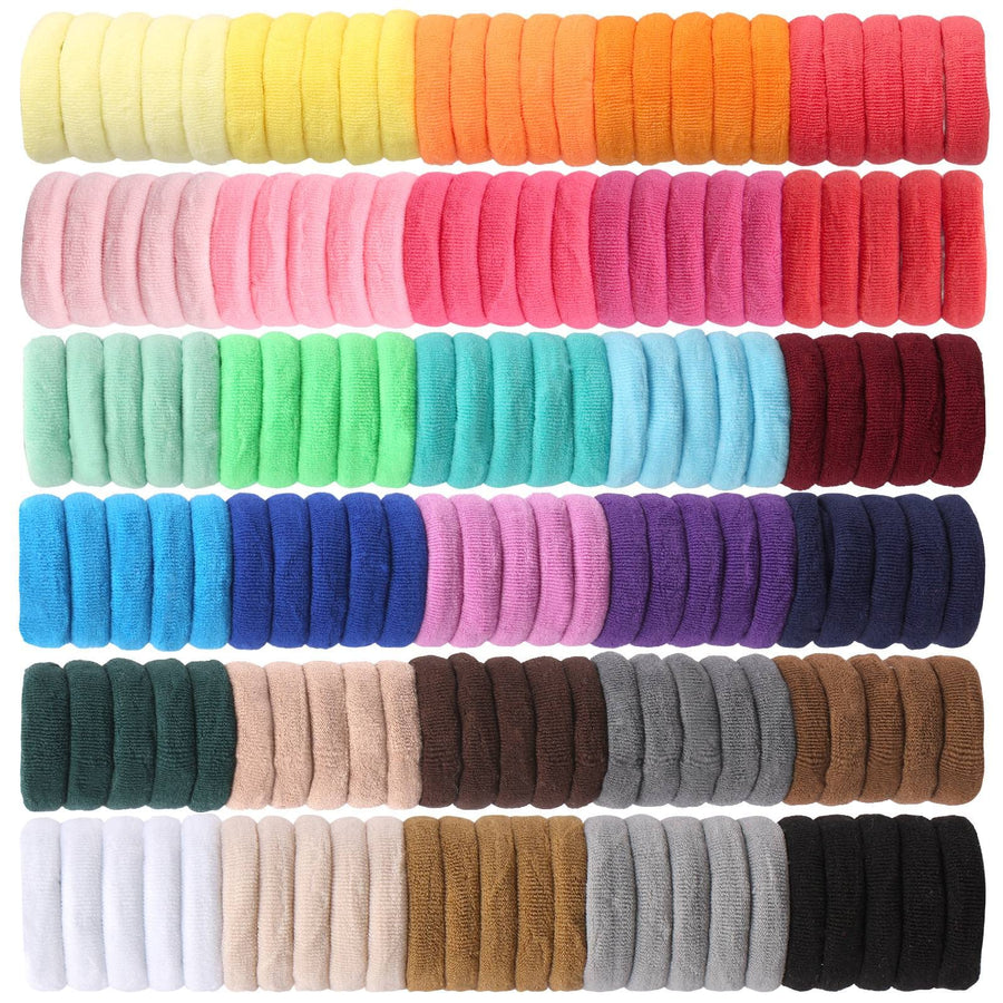 300pcs Baby Hair Ties - Elastic Hair Bands Ponytail Holder for Toddlers Infants, Small Seamless Soft Rubber Bands for Kids Baby Girls (30 Colors)